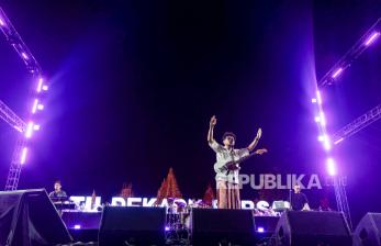 Aksi Kunto Aji di Prambanan Jazz Festival
