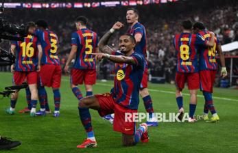 Dua Gol Raphinha Antarkan Barcelona Juarai Piala Super Spanyol
