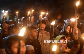 In Picture: Semarak Pawai Obor Sambut Tahun Baru Islam di Sejumlah Daerah
