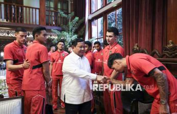 Presiden Prabowo Jamu Pemain Timnas Indonesia di Kertanegara