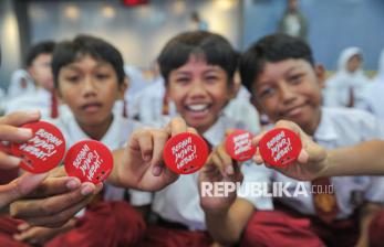 In Picture: Peringati Hardiknas, Ratusan Pelajar Ikuti Edukasi Antikorupsi 