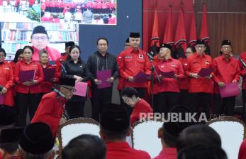 In Picture: Megawati Pimpin Pelantikan Pengurus DPP PDI Perjuangan