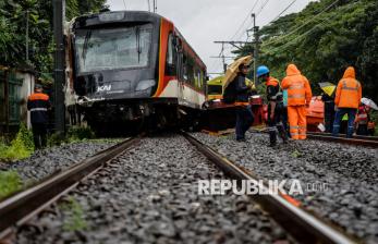 KA Bandara Anjlok di Tangerang, Ini Proses Evakuasinya