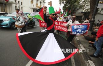Peringati Tragedi Nakba, Massa Serukan Kemerdekaan Palestina