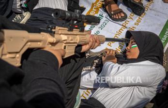 In Picture: Aksi Solidaritas untuk Palestina di Semarang