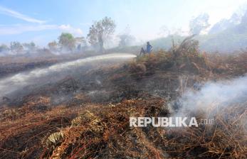 In Picture: Kebakaran Hanguskan 9,5 Hektar Lahan Gambut di Aceh Barat