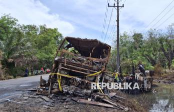 Kecelakaan Bus ALS, Polisi Temukan Motor hingga Tabung Gas di TKP