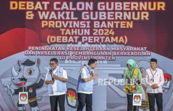 In Picture: Momen Debat Perdana Cagub-Cawagub Banten