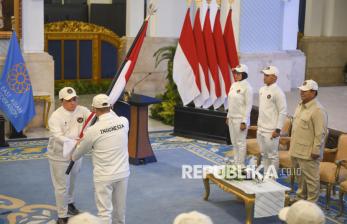 Menpora Erick Thohir Dampingi Presiden Prabowo Lepas Kontingen SEA Games 2025