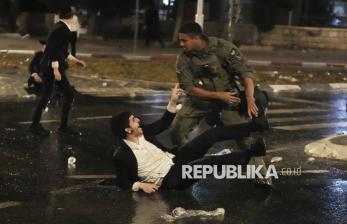 In Picture: Aksi Demonstrasi Menentang Wajib Militer di Israel Berakhir Ricuh