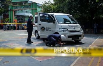 Petugas Lakukan Olah TKP Kasus Mobil Pengangkut MBG Tabrak Siswa di Cilincing