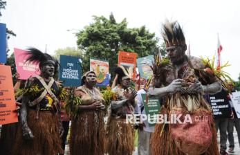Masyarakat Korban Proyek Strategis Nasional Gelar Aksi Doa Bersama di MK