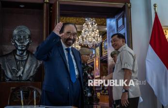 Menhan Sjafrie Bertemu Surya Paloh, Bahas Isu Kebangsaan Terkini