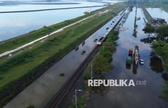 Banjir Landa Porong Sidoarjo, Jalan dan Rel Kereta Terendam