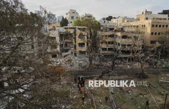 In Picture: Digempur Iran, Penampakan Tel Aviv Berubah Menyerupai Gaza