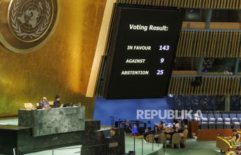 In Picture: Sidang Majelis Umum PBB Dukung Palestina Kembali Jadi Anggota Penuh
