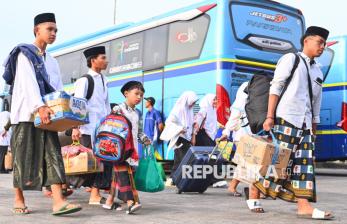 Ratusan Santri Ponpes di Banyuwangi Mudik ke Bali