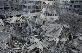 In Picture: Setahun Serangan Israel ke Palestina, 66 Persen Bangunan di Jalur Gaza Hancur