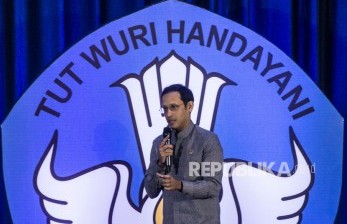 Mendikbud Nadiem Anwar Makarim menyampaikan Program dan Kebijakan Pendidikan Tinggi bertajuk Merdeka Belajar: Kampus Belajar.