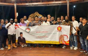 Komunitas Pedagang di Papua Dukung Prabowo<em> Nyapres</em> 2024