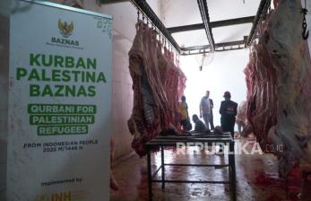 Baznas dan INH Salurkan 163 Hewan Kurban untuk Warga Gaza 
