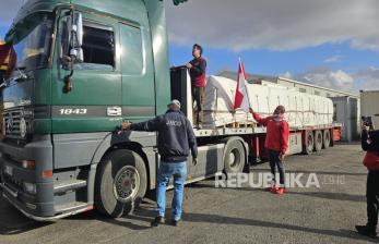 20 Kontainer Bantuan Kemanusiaan Rakyat Indonesia Berangkat dari Yordania ke Gaza