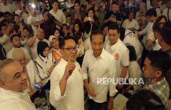 Bertemu di TMII, Jokowi <em>Bisikin</em> Para Putra Jawa untuk Dukung RK