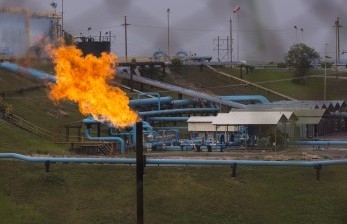 Fasilitas minyak PT Chevron Pacific Indonesia di daerah Minas yang masuk dalam Blok Rokan di Riau, Rabu (1/8). 