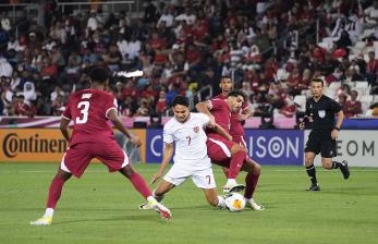 In Picture: Kena Dua Kartu Merah, Timnas U-23 Indonesia Kalah 0-2 dari Qatar