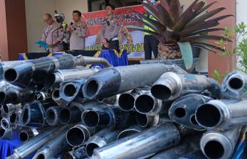 Masih Buat Resah, Puluhan Knalpot Brong Kembali Diamankan di Sukabumi