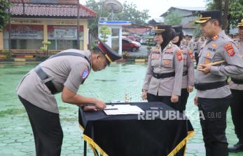 Kapolres Indramayu Pimpin Sertijab Kasat Lantas