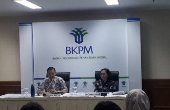 Plt Deputi Bidang Pengendalian Pelaksanaan Penanaman Modal BKPM Farah Ratnadewi Indriani memaparkan realisasi investasi.