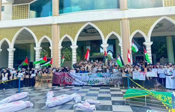 Gelar Aksi Solidaritas Bela Palestina, Mahasiswa UII Sampaikan Lima Sikap Tegas