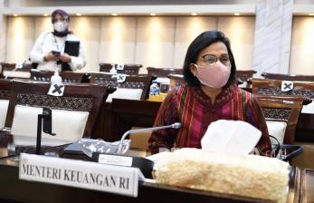 Menteri Keuangan Sri Mulyani, (ilustrasi). Panitia kerja (panja) pertumbuhan ekonomi DPR dan pemerintah sepakat menargetkan pertumbuhan ekonomi sebesar 5,2, persen sampai 5,8 persen pada 2022. 