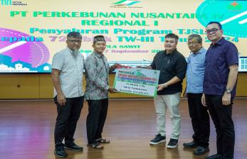 PTPN IV Regional 1 Salurkan Bantuan Program TJSL Kuartal III 2024 Sebesar Rp 900 Juta