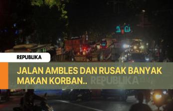 Dear Gubernur Pramono Jalan di Pasar Minggu Rusak dan Amblas