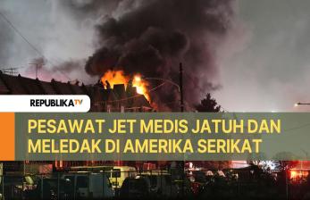 Video Pesawat Jet Medis Jatuh dan Meledak di Amerika Serikat