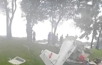 Pesawat Kecil Jatuh di Lapangan Sunburst, Tangerang Selatan, Tiga Orang Tewas