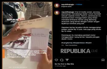 Viral, Perempuan di Kediri Beli Motor Pakai ‘Uang Kertas’ Tulisan Tangan