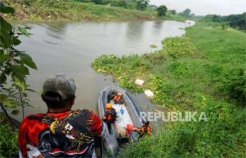 Seorang Remaja Hilang Terseret Arus Sungai Cisanggarung