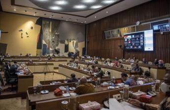 Suasana rapat dengar pendapat Kemendagri, KPU, Bawaslu, dan DKPP dengan Komisi II DPR di Kompleks Parlemen, Senayan, Jakarta, Senin (12/9/2022). Rapat tersebut membahas Pemilu dan Pilkada serentak 2024. 