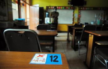 Penghentian KBM tatap muka di Bangkalan menyusul lonjakan Covid-19. Ilustrasi tatap muka  