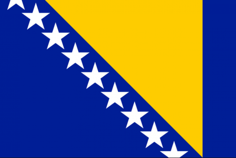 (ilustrasi) bendera bosnia-herzegovina 