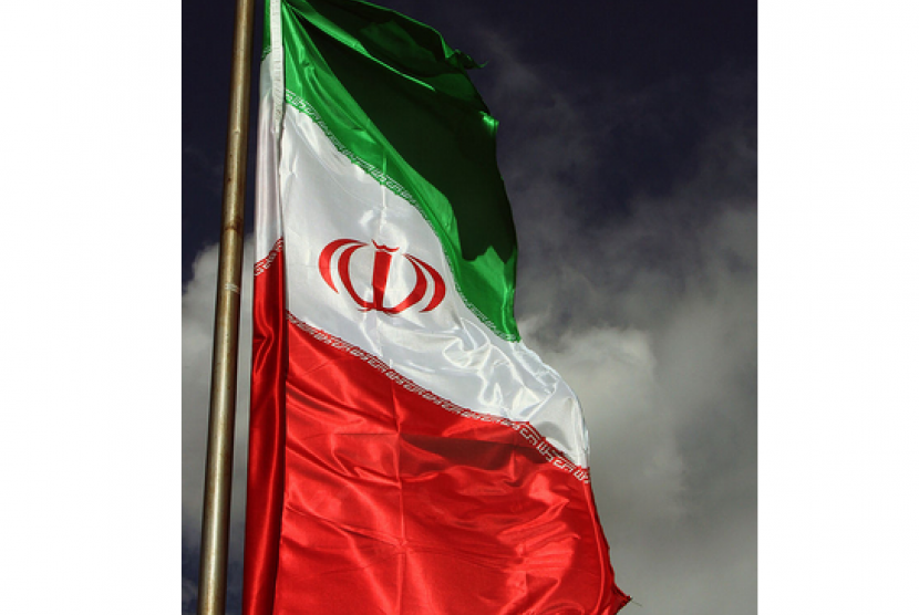 (Ilustrasi) bendera iran. Korea Selatan bersiap mencairkan dana Iran senilai enam miliar dolar AS. yang ditahan.