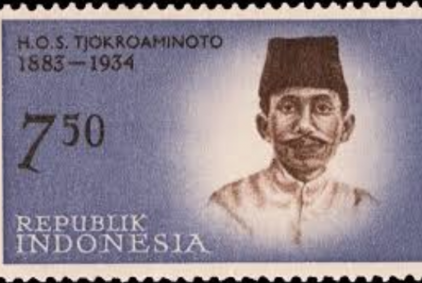 (ilustrasi) perangko bergambar HOS Tjokroaminoto