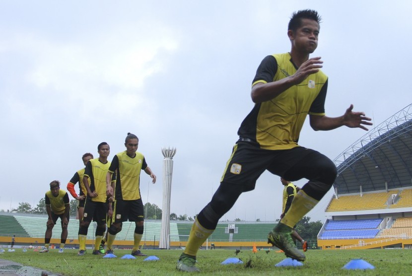 (ilustrasi) Suasana latihan tim Barito Putera.