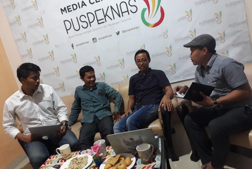 ‘Kaleidoskop Ekonomi  Indonesia 2017’ di Kantor Puspeknas, Jakarta, Selasa (26/12).