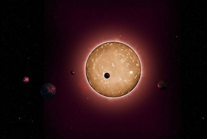   'Kepler-444’ memiliki 5 planet seukuran Bumi yang mengorbit dalam lintasan yang padat. 