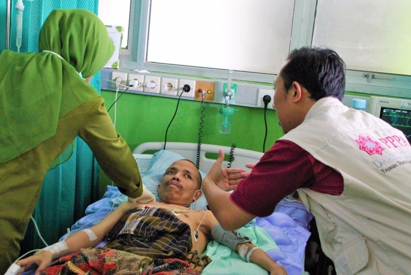 Pahlawan Quran Sugiharto dirawat di RS Nur Hidayah, Bantul, Jogjakarta.