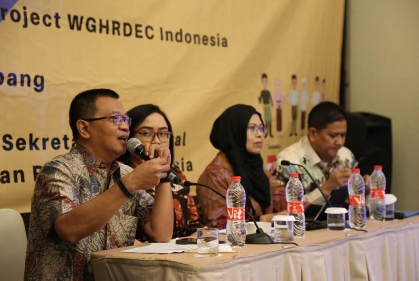  'Workshop Peningkatan Peran Indonesia peran Kerja sama Indonesia-Malaysia-Thailand-Growth Triangle (IMT-GT) : Evaluasi dan Tindak Lanjut Project Working Group on Human Resources Develompment, Eduacation, and Culture (WG HRD-EC) Indonesia, di Palembang, Sumatra Selatan, Kamis (11/7).